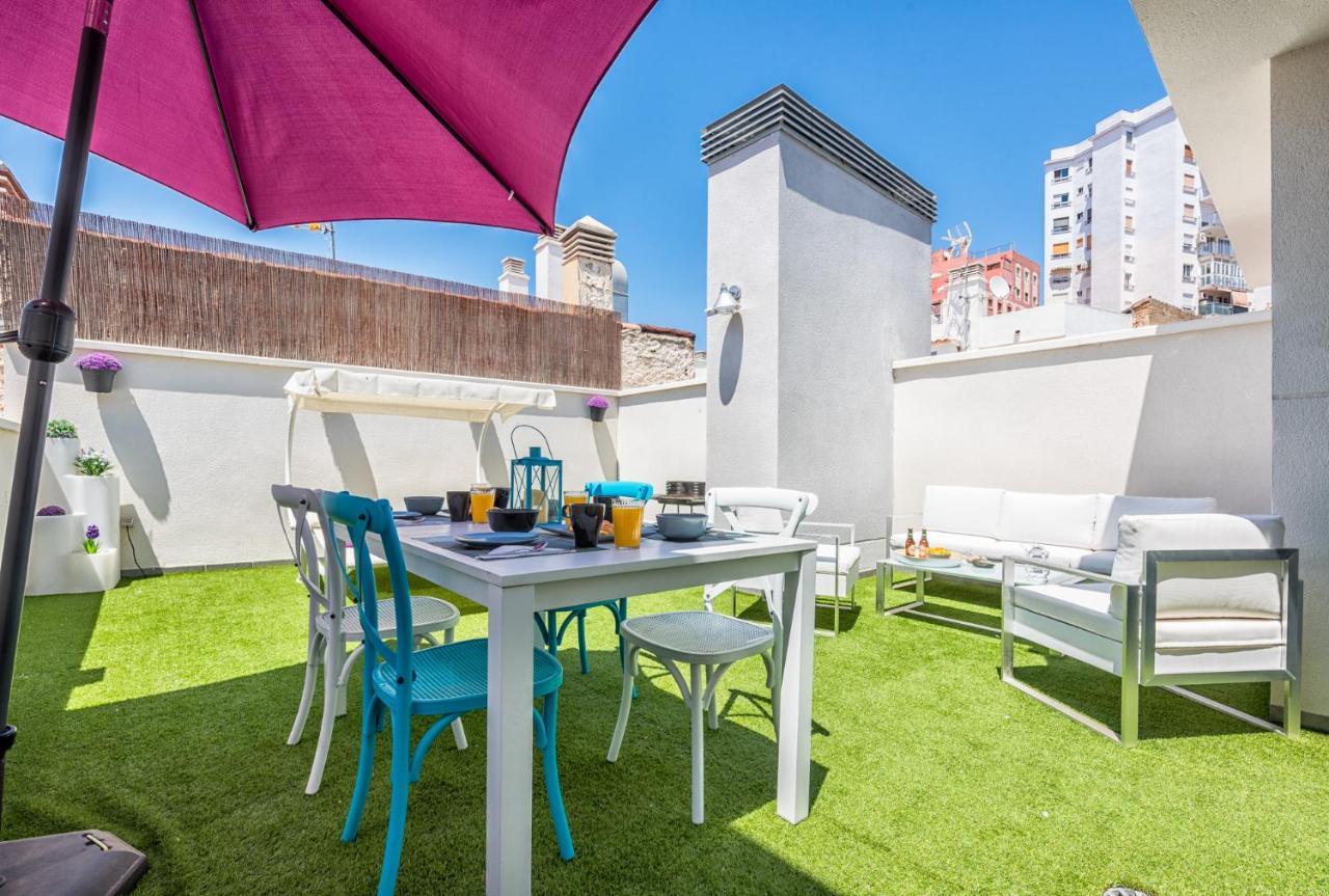 Appartement Atico Con Terraza Ac 1Hab En El Centro Y Piscina Comunitaria à Málaga Extérieur photo
